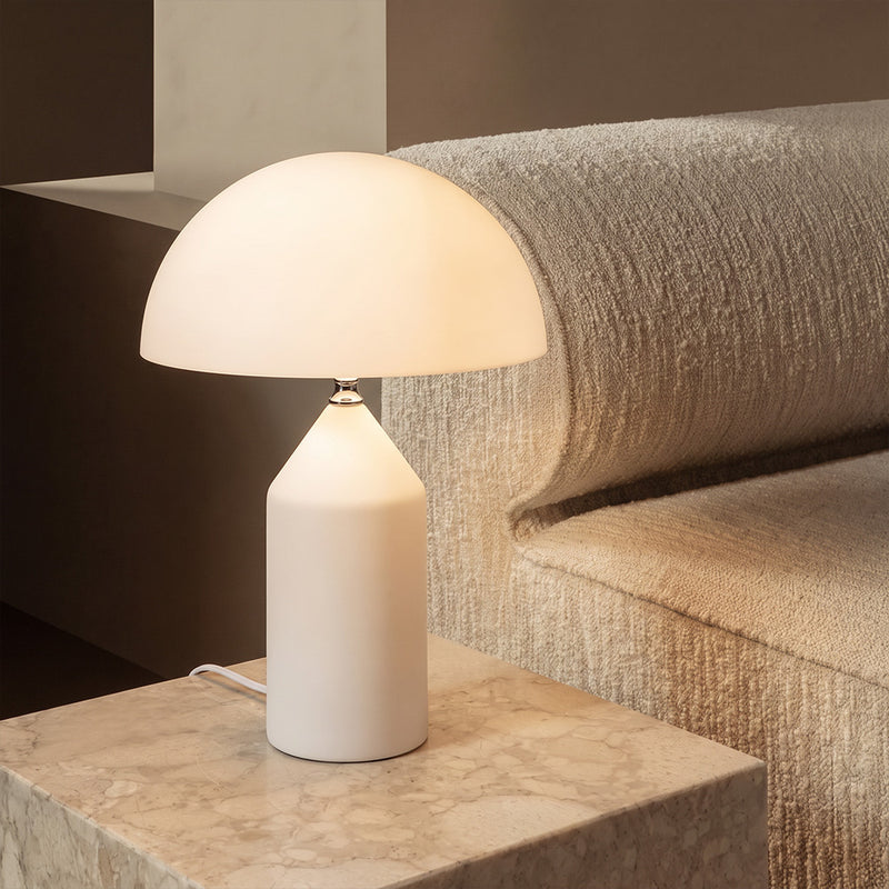Modern White Table Lamp - Minimalist & Elegant Design - Yulene
