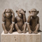 Three Wise Monkeys Resin Sculpture Set Decorative Figures See No Evil Hear No Evil Speak No Evil