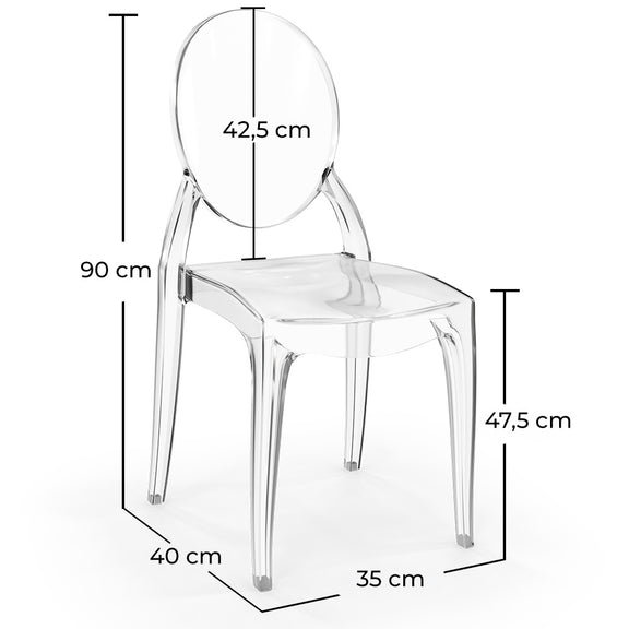 Dining Chair Transparent - Victoria  Style - gallery 9