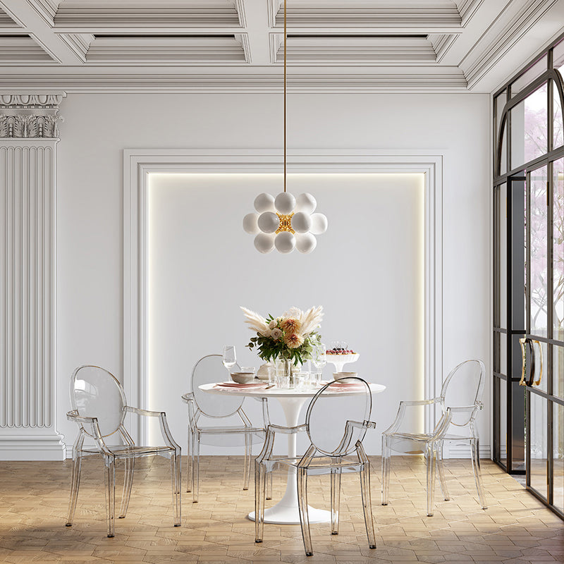 Round dining table 110 cm with MDF tabletop and metal base – Modern and elegant design - gallery 6