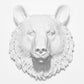 Decoración de pared - Cabeza de oso blanco - Uka