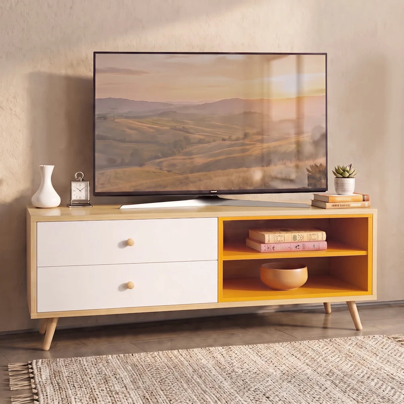 Mueble de TV de madera - Diseño escandinavo - Lenark